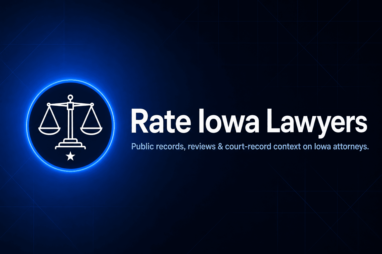 RateIowaLawyers.com Facebook cover — press kit preview